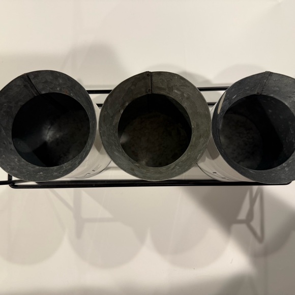 Farmhouse Home Sweet Home Triple White Metal Planter Set - Picture 3 of 7